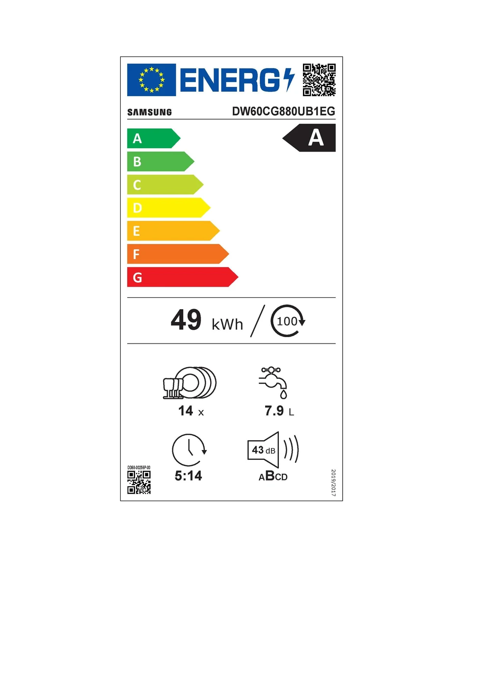 EU-Energielabel – Energieeffizienzklasse A