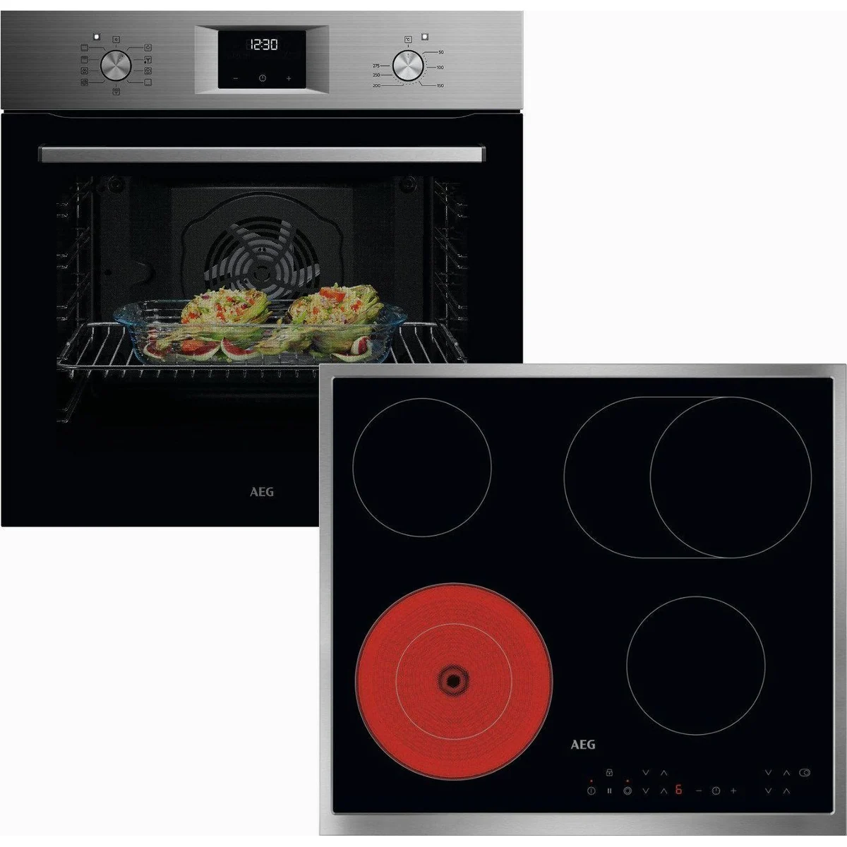 AEG HH25BSM Backofen-Set, Aqua Clean, Heißluft – ideal für Mehrblech-Backen