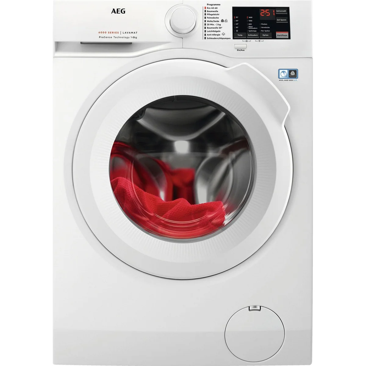 AEG L6FA68FL Waschmaschine, 8 kg, 1600 U/min, Anti-Allergie-Programm