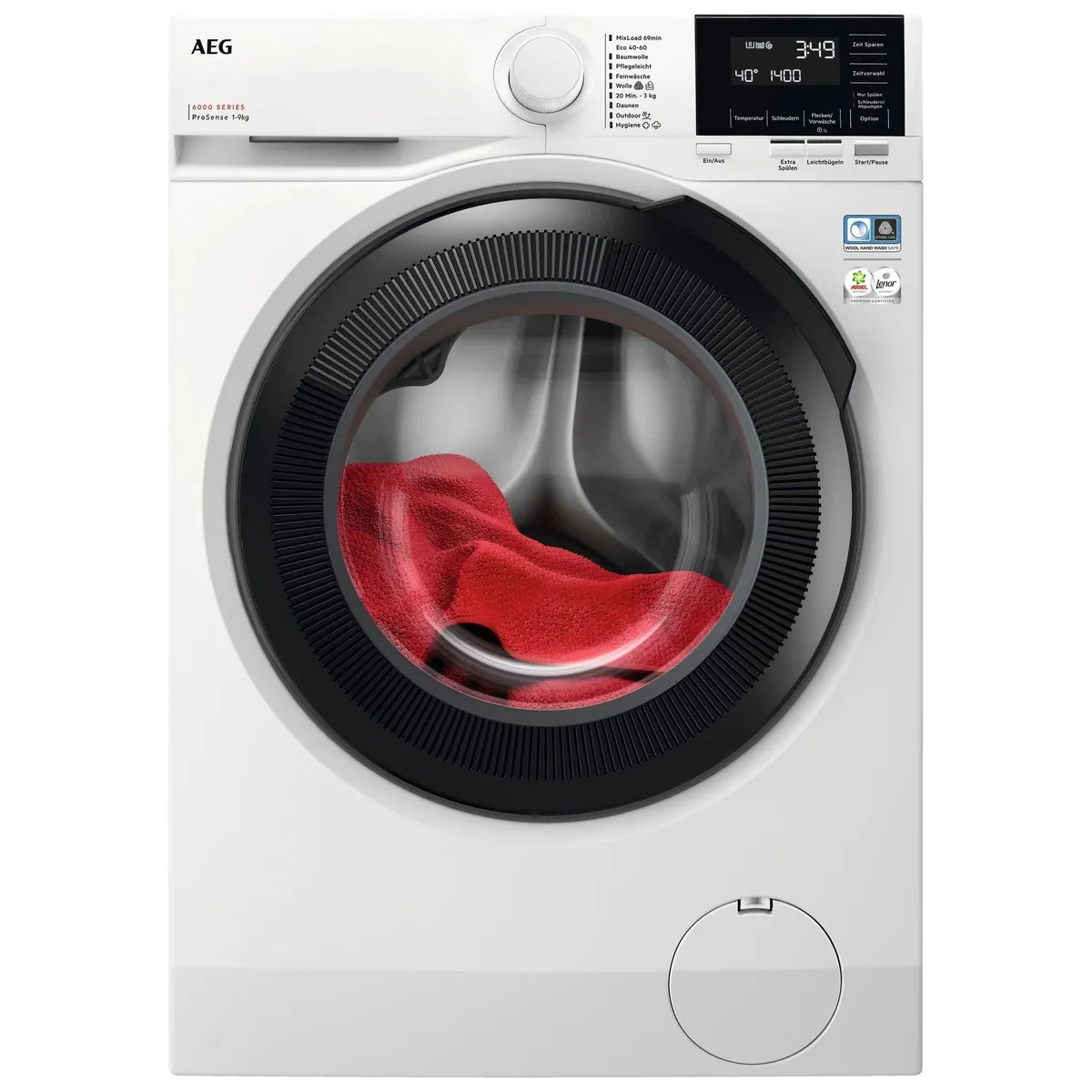 AEG Waschmaschine LR6FA49FL, 9 kg, 1400 U/min, Hygienefunktion mit Dampf