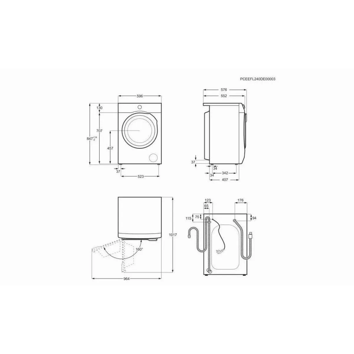 AEG L5FBU20470 Waschmaschine, ProSense-Mengenautomatik, Inverter Motor 5