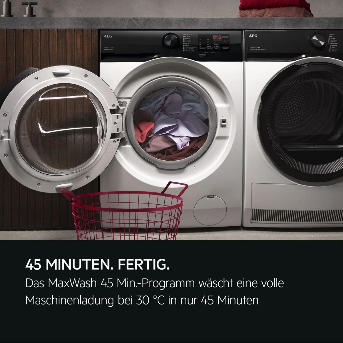 AEG Waschmaschine 6000 ProSense LR6FE49FL, 9 kg, 1400 U/min, KI WashAssist 3
