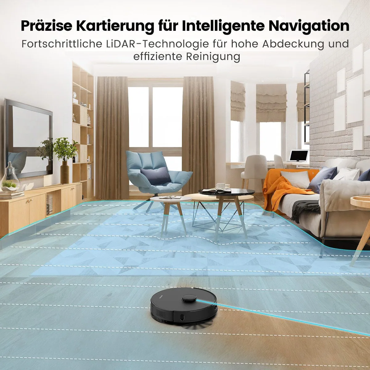 AIRROBO T20 Saugroboter mit Wischfunktion, intelligente Absaugstation, präzise LiDAR-Navigation 4