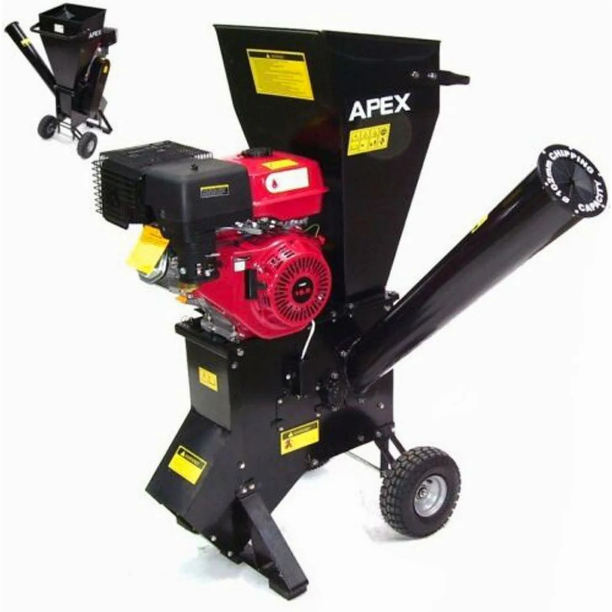 Apex Gartenhäcksler 15 PS, leistungsstarker Motor, hohe Schnittleistung