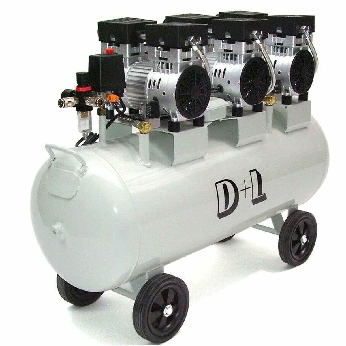 Apex Flüsterkompressor 100L, leise 69 dB(A), ölfrei, 2250 W 3