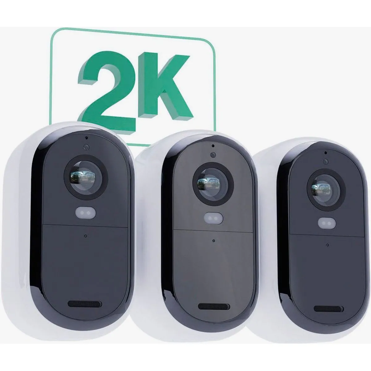 Arlo Essential 2K Outdoor Kamera, 2K-Live-Farbvideos, Zwei-Wege-Audio, integrierte Sirene 4