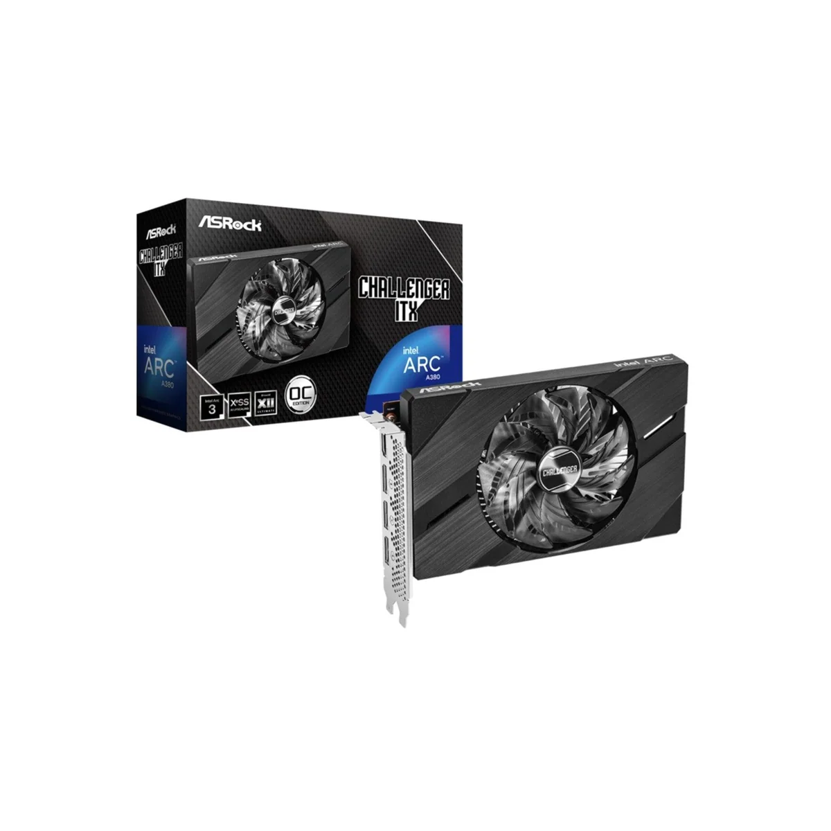 Asrock Intel Arc A380 Challenger ITX, 6 GB Grafikspeicher, kompakte Bauweise