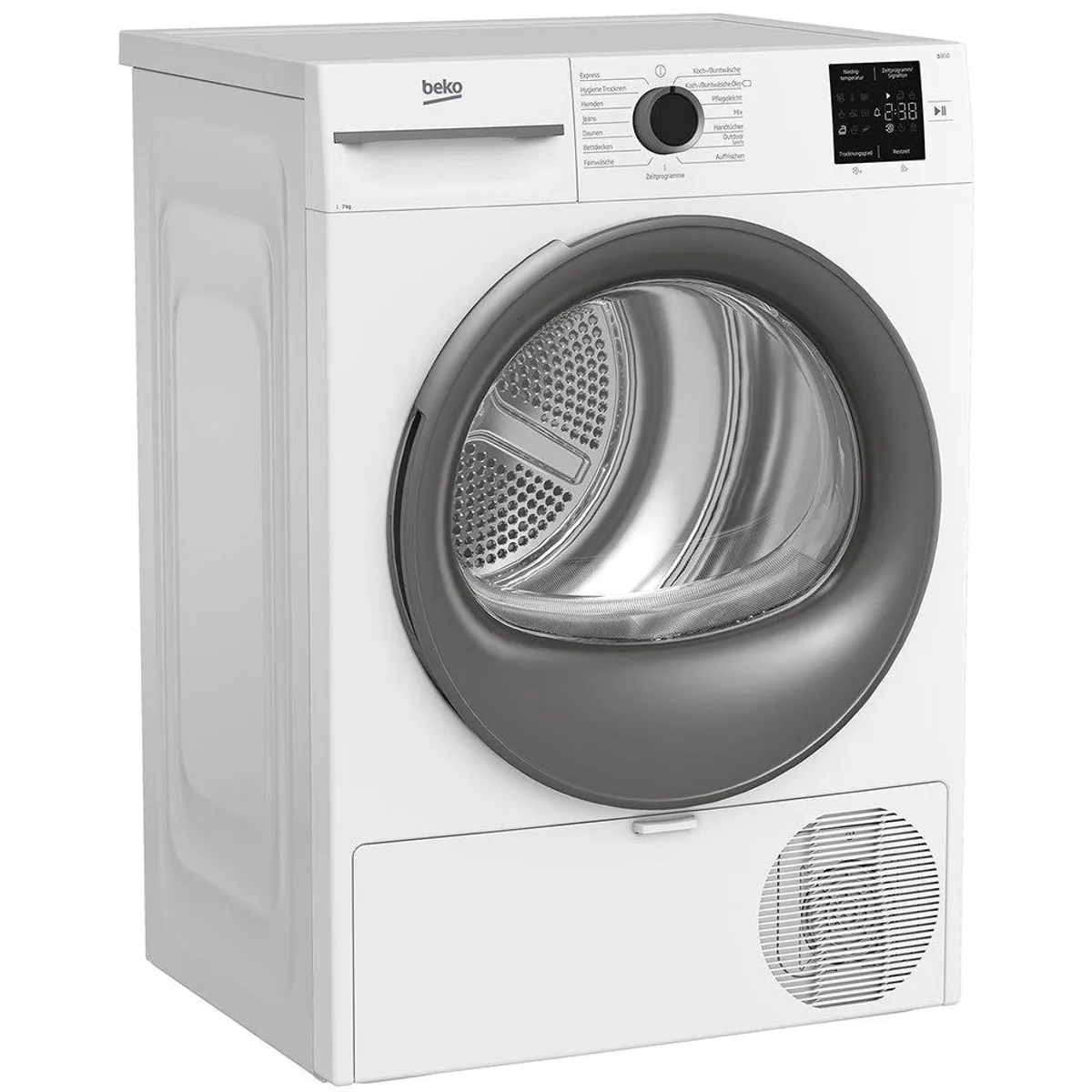 Beko BM3T37210W1 Wärmepumpentrockner, Hygienisches Trocknen, 15 Programme