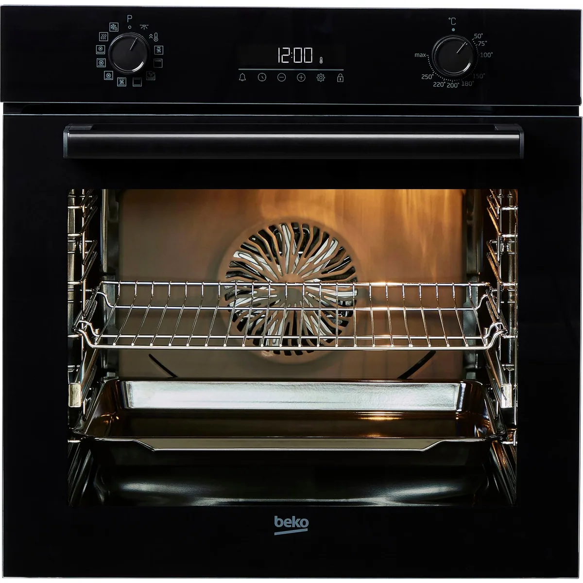 Beko BBIM17300B Einbau-Backofen, AeroPerfect Heißluft, Teleskopauszug, SteamShine-Reinigung