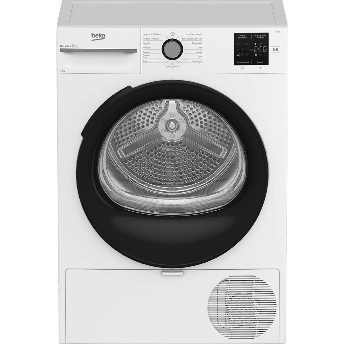 Beko BM3T37240X Wärmepumpentrockner, Energieeffizienz A++, leises Trocknen, große Kapazität