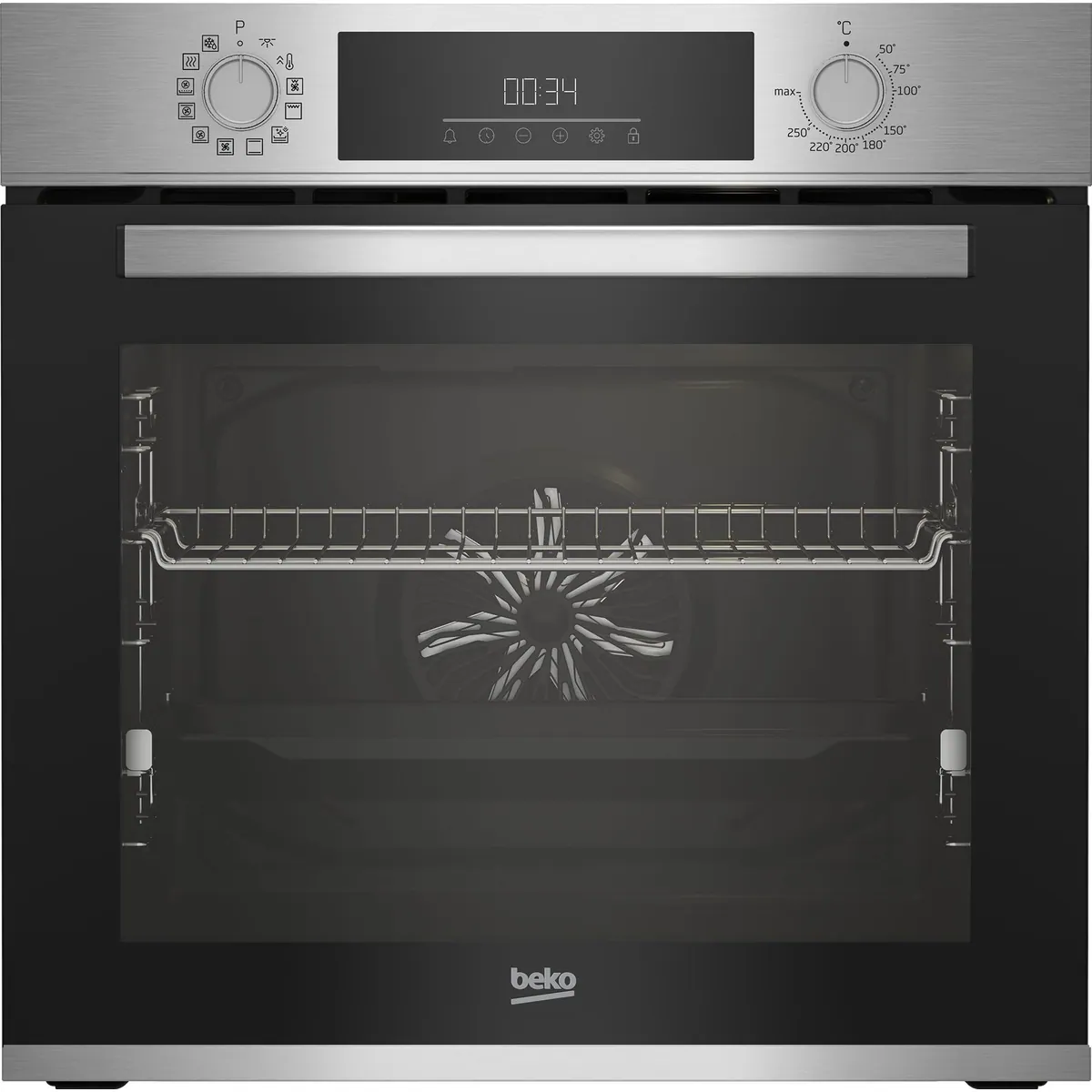 Beko BBIM17300X Einbau-Backofen, 1-fach-Teleskopauszug, SteamShine, AirFry