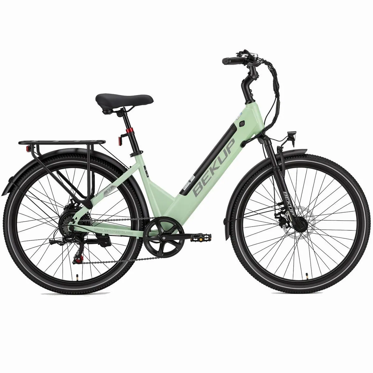 BEKUP E-Bike V1, 522 Wh Akku, 250 W Hinterradmotor, 7-Gang Shimano — für lange Touren und Stadtverkehr 2