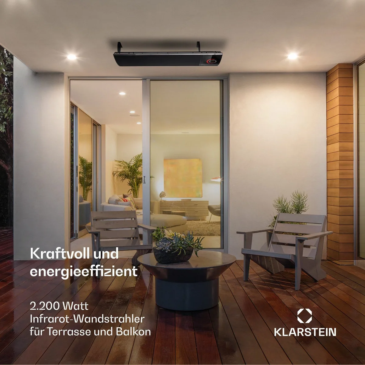 blumfeldt Cosmic Beam Ultra, Infrarot Heizstrahler für Terrasse, 2200 W Leistung 4