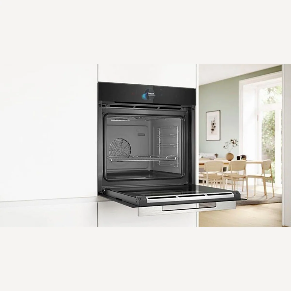 Bosch Dampfbackofen Serie 8 HSG7584B1, innovative Dampf-Funktion, ecoClean Direct, Teleskopauszug nachrüstbar 5
