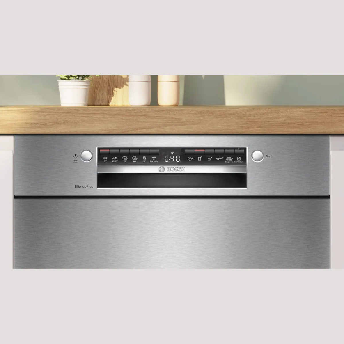 Bosch SMU4ECS32E Unterbaugeschirrspüler, 14 Maßgedecke, Automatische Türöffnung, Flexibles Max Flex System 3