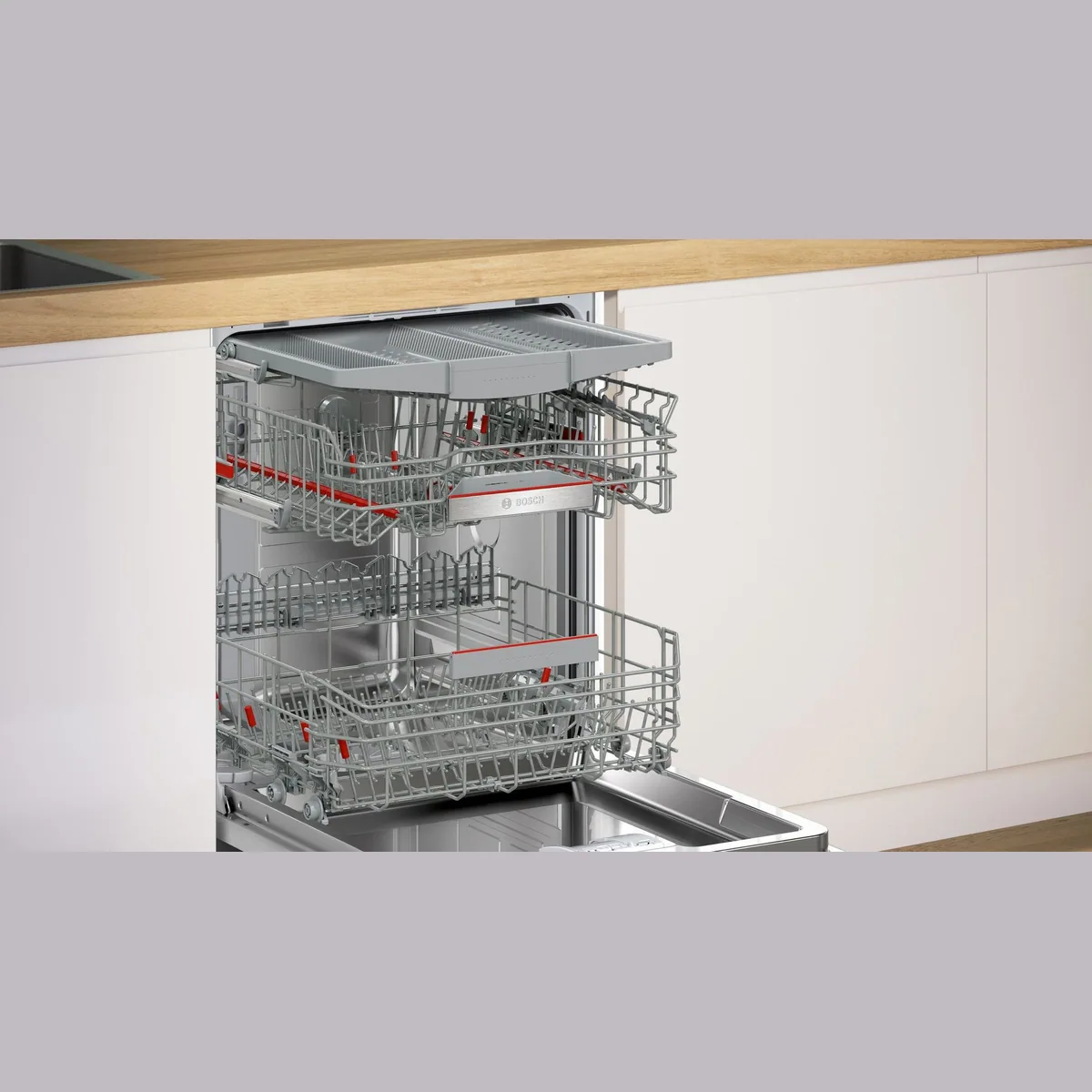 Bosch SMU4ECS32E Unterbaugeschirrspüler, 14 Maßgedecke, Automatische Türöffnung, Flexibles Max Flex System 4