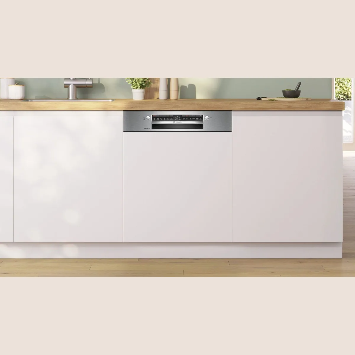 Bosch teilintegrierbarer Geschirrspüler Serie 4 SMI4EVS09E, 14 Maßgedecke, Automatische Türöffnung, VarioFlex-Körbe 2