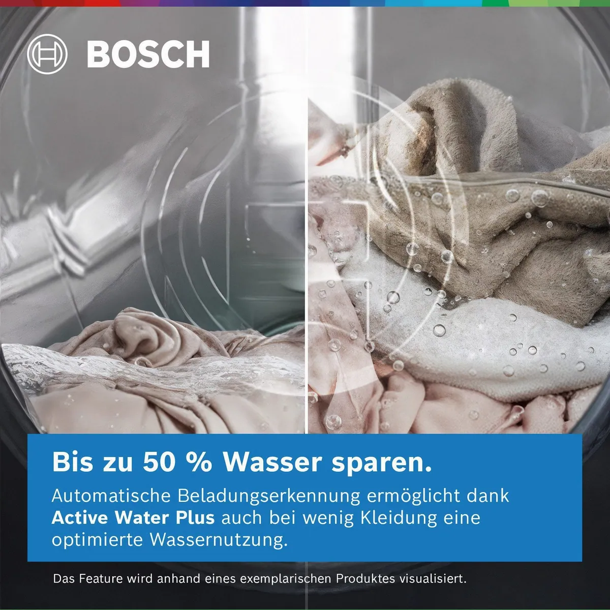 Bosch WAN28226 Waschmaschine, 9 kg, 1400 U/min, Iron Assist & EEK A 5