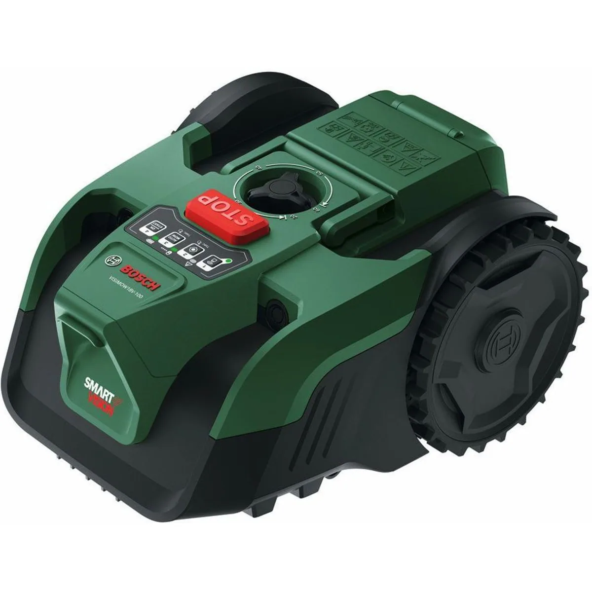 Bosch Rasenmähroboter VISIMOW18V-100, ideal für bis zu 100 m² Rasenfläche, inkl. Akku und Ladegerät