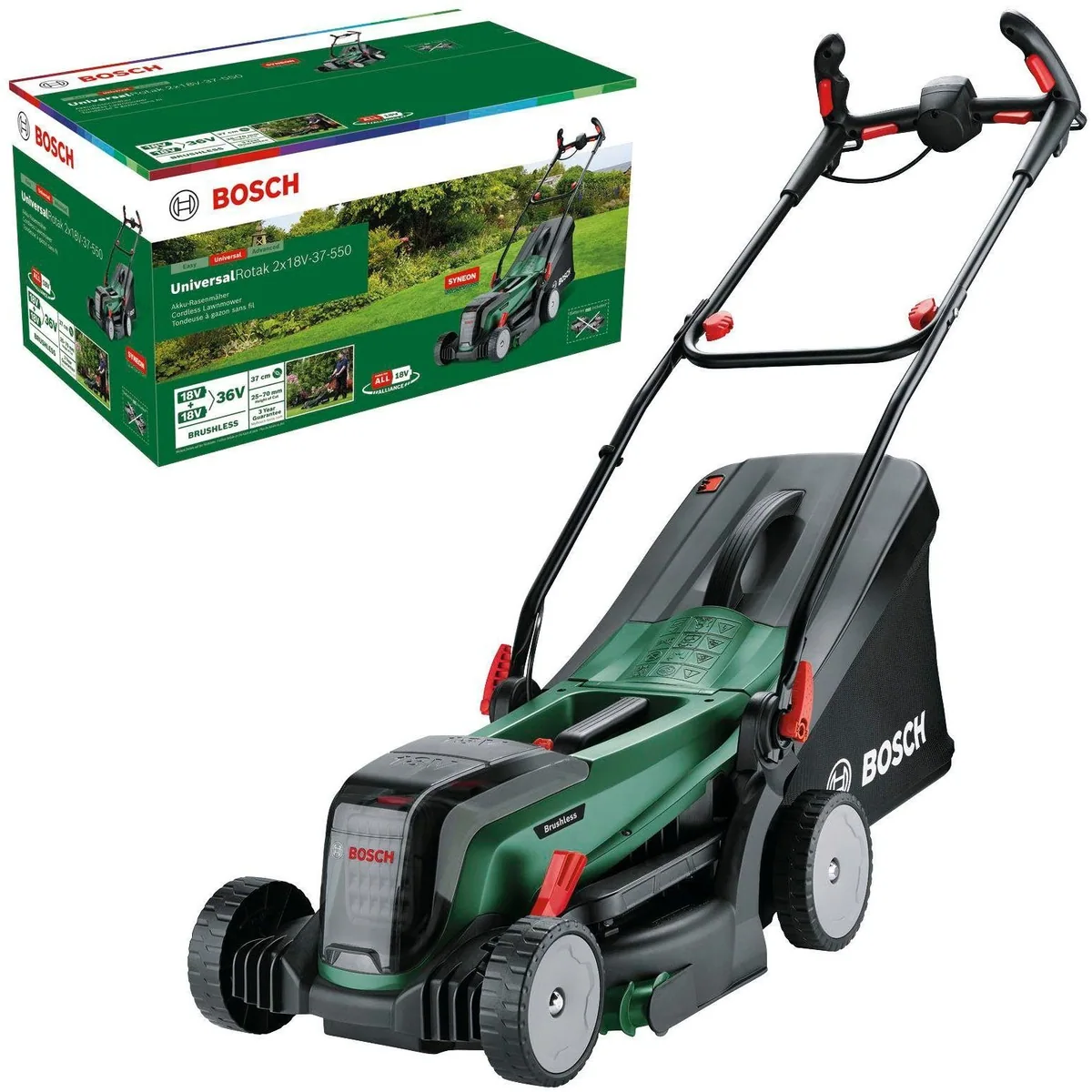 Bosch UniversalRotak 2x18V-37-550, 37 cm Schnittbreite, bürstenloser Motor