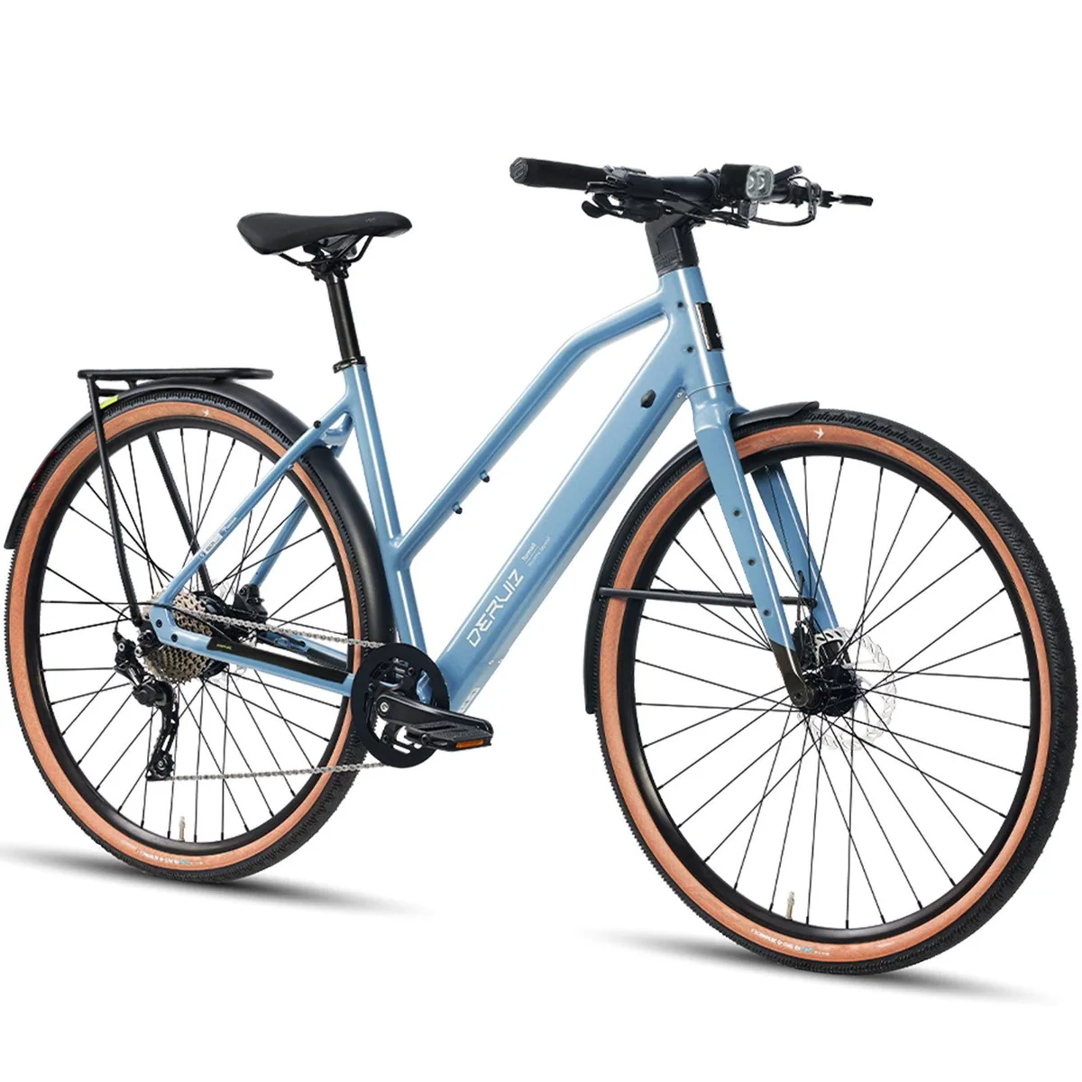 DERUIZ Turmali E-Bike, 36 V Heckmotor, 10-Gang Shimano, 360 Wh Akku