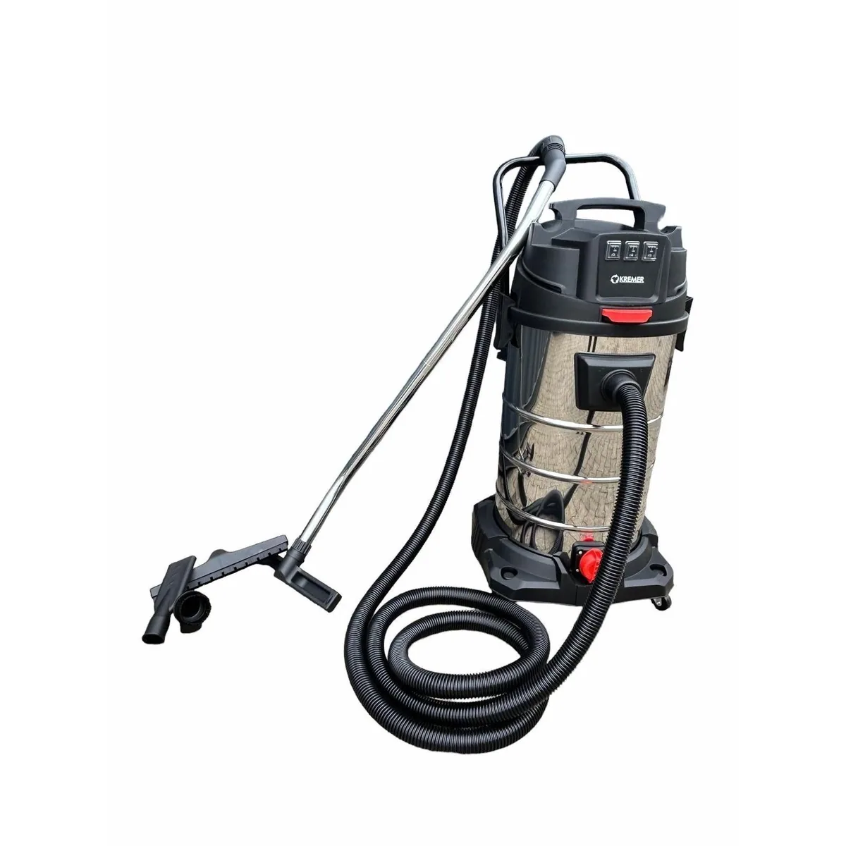DeTec Nass-Trocken-Sauger 3000W, 100 Liter Edelstahlbehälter, 3 Motoren