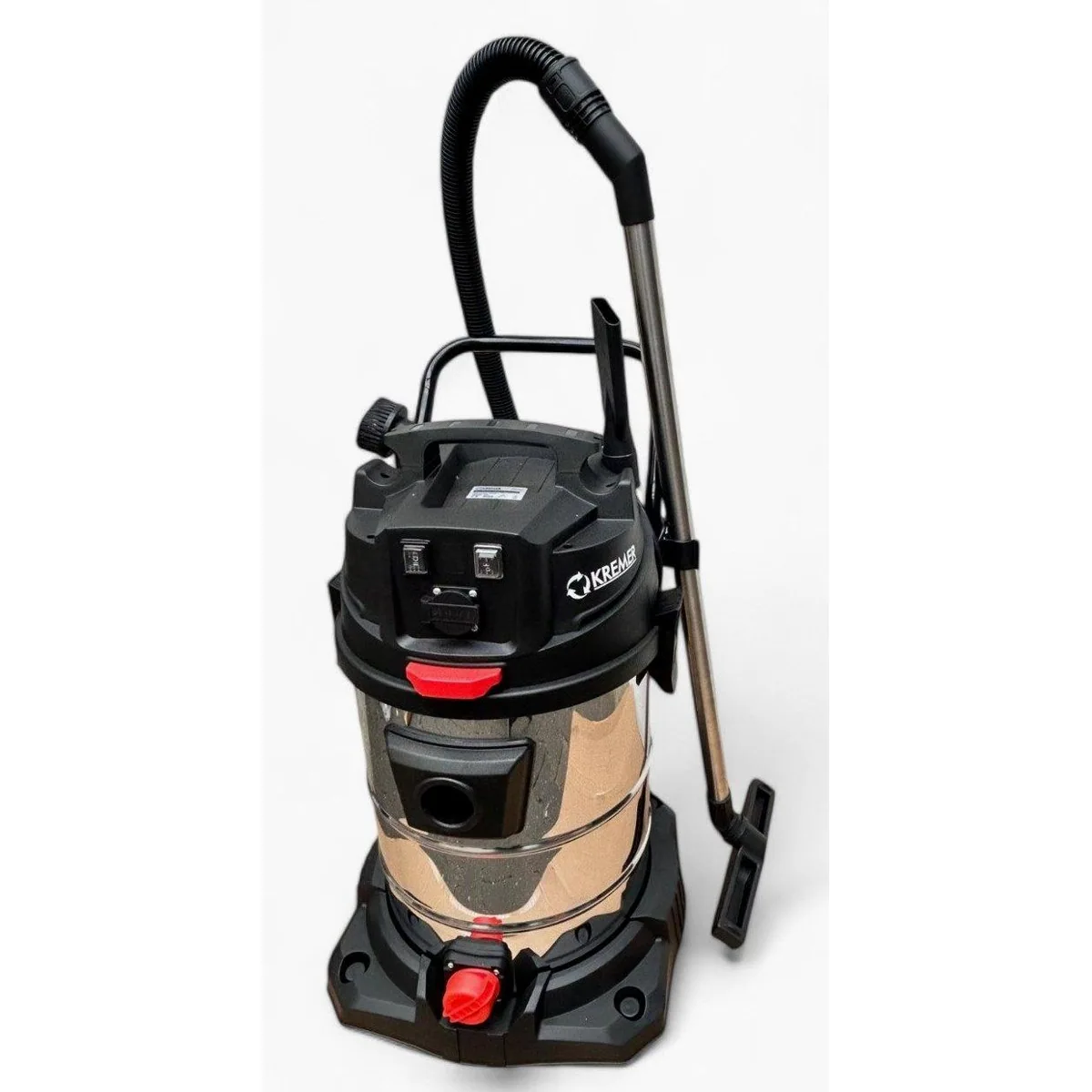 DeTec Nass-Trocken-Sauger, 2400 Watt, 65 Liter Edelstahltank, 2 Motoren