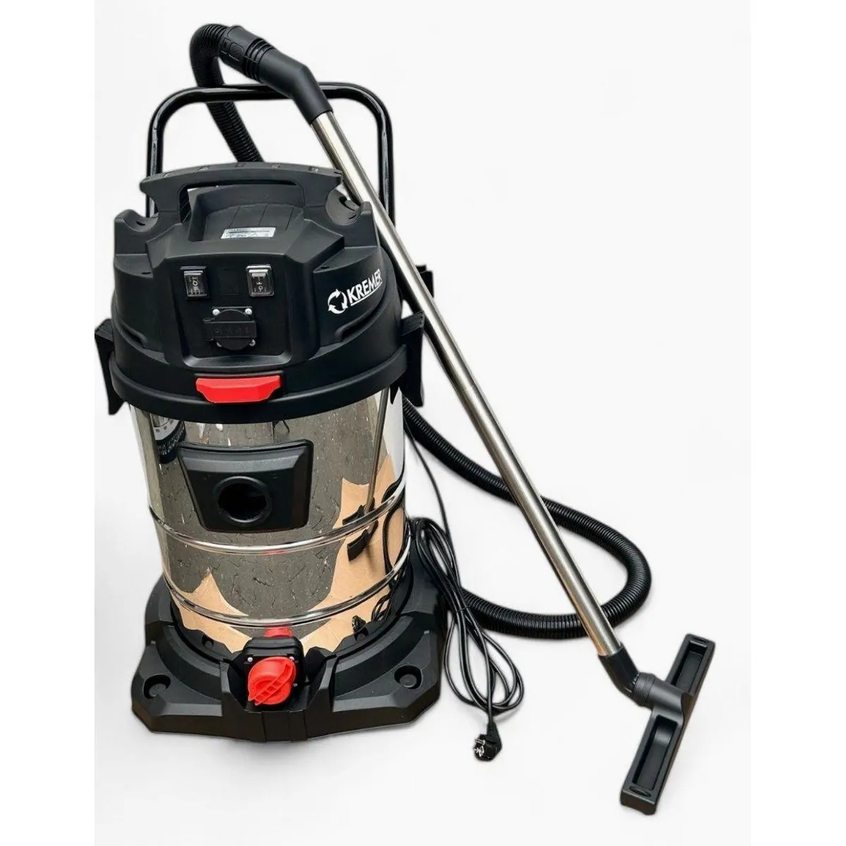 DeTec Nass-Trocken-Sauger, 2400 Watt, 65 Liter Edelstahltank, 2 Motoren 3