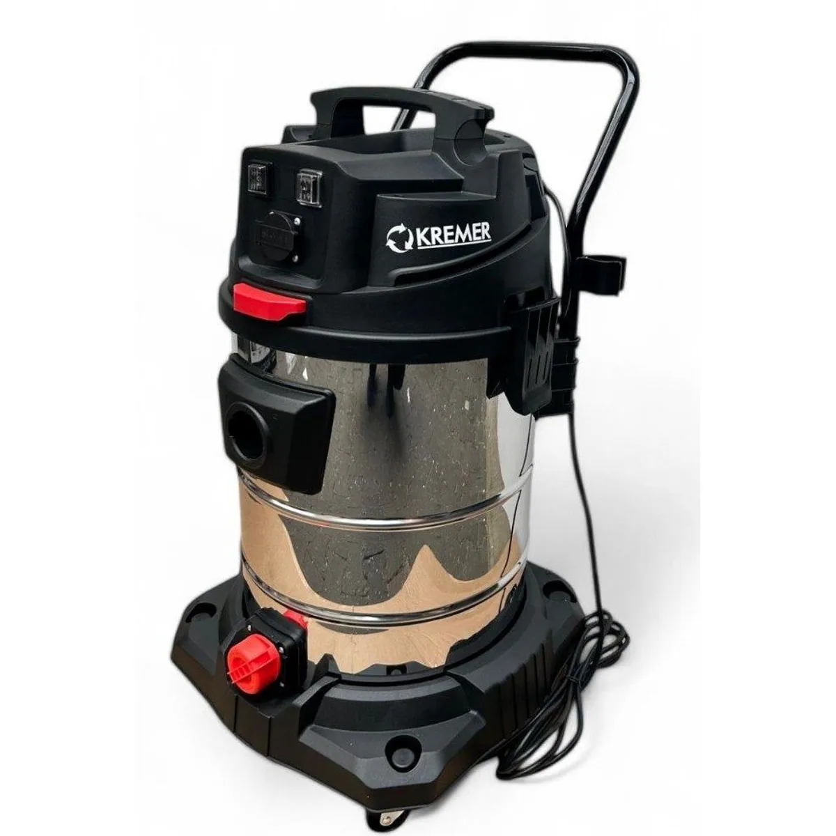 DeTec Nass-Trocken-Sauger, 2400 Watt, 65 Liter Edelstahltank, 2 Motoren 4