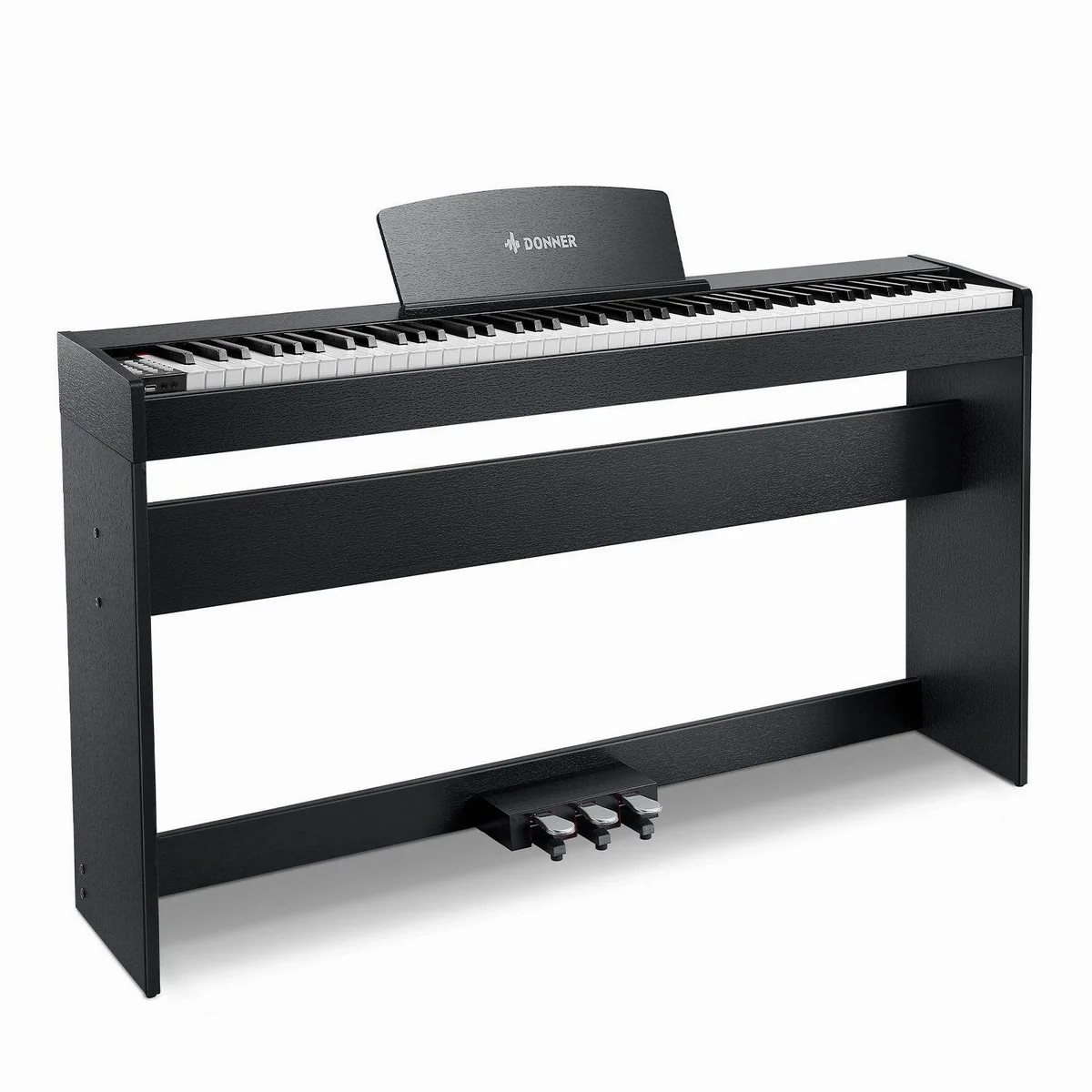 Donner DDP-50 Lite Digitalpiano, gewichtete 88 Tasten, Bluetooth, 1000 Klangfarben