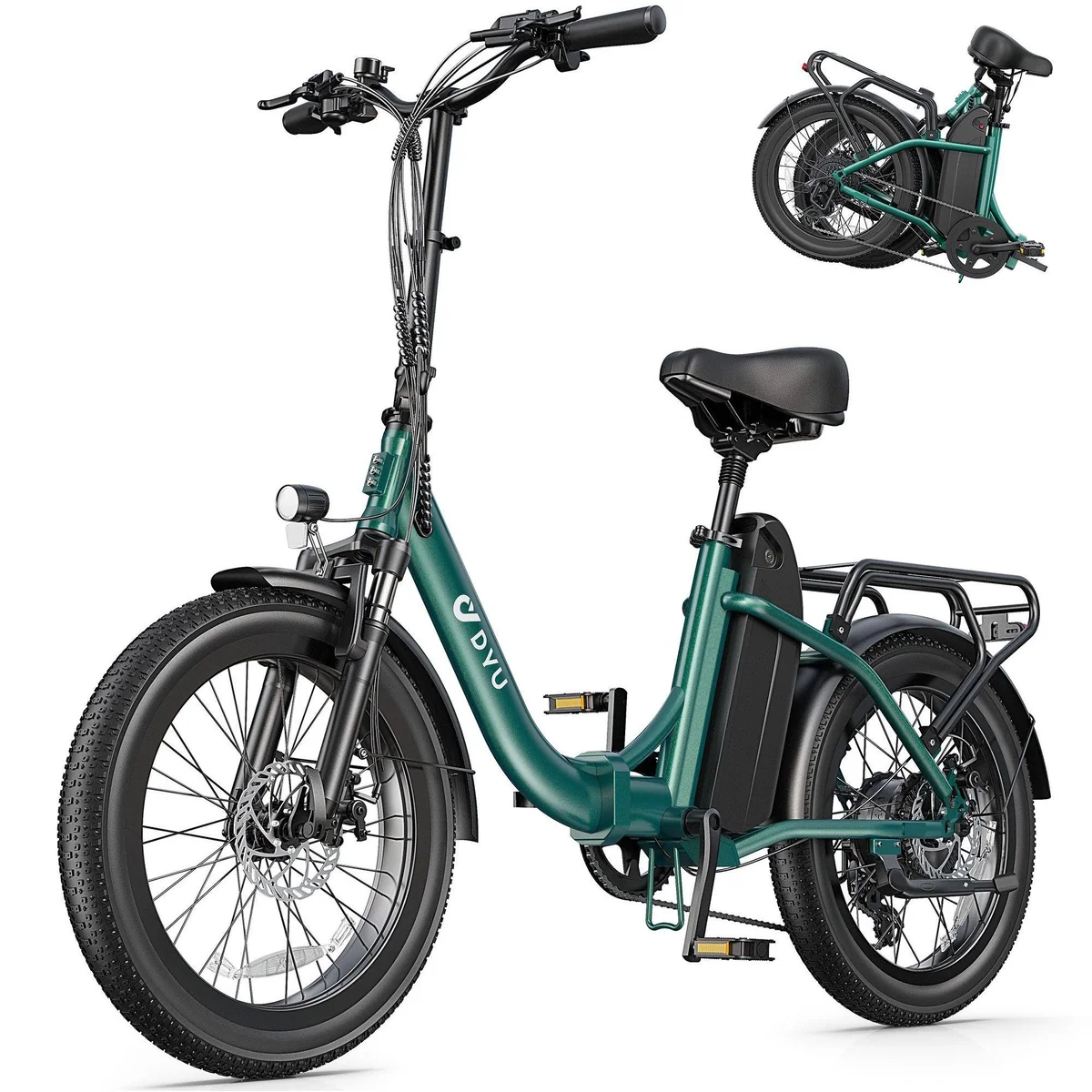 DYU C9 E-Bike Klapprad, 250 W Motor, 15,6 Ah Akku, 7-Gang-Schaltung