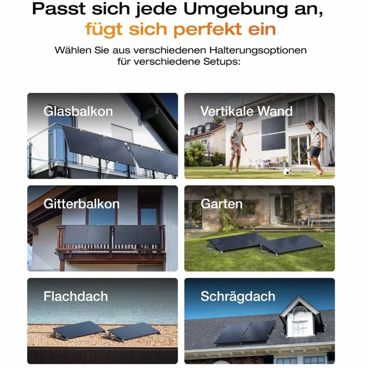 Ecoflow Balkonkraftwerk 1000W, 2x 500W Solarmodule, 800W Wechselrichter, einfache Installation 4