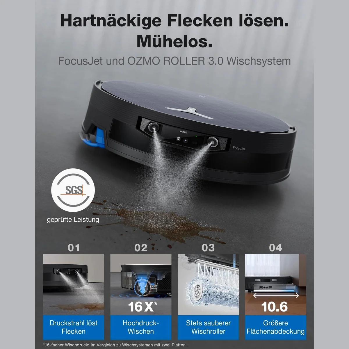 ECOVACS DEEBOT X12 Pro Omni, 22000Pa Saugleistung, Heißwasserreinigung 75°C, selbstreinigende Station 2