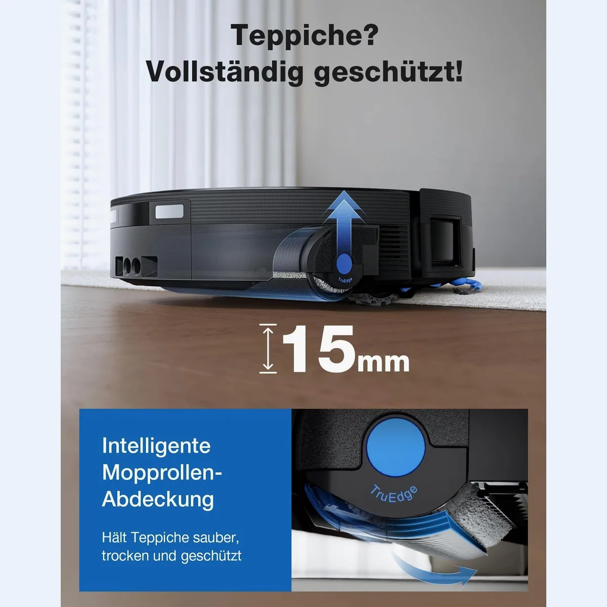 ECOVACS DEEBOT X12 Pro Omni, 22000Pa Saugleistung, Heißwasserreinigung 75°C, selbstreinigende Station 3