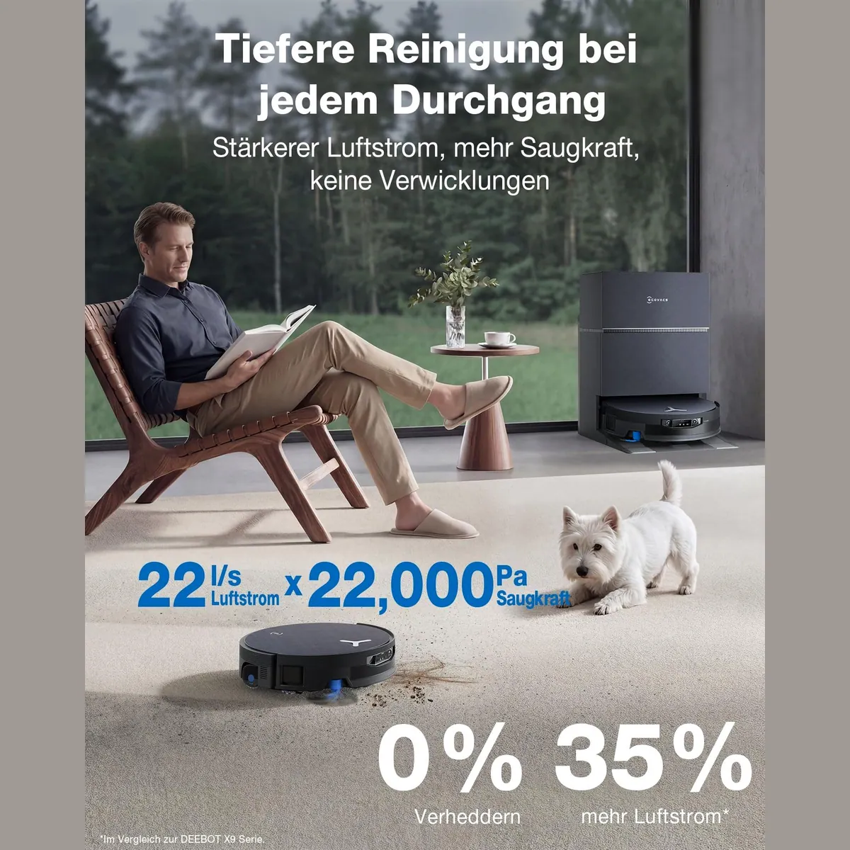 ECOVACS DEEBOT X12 Pro Omni, 22000Pa Saugleistung, Heißwasserreinigung 75°C, selbstreinigende Station 4