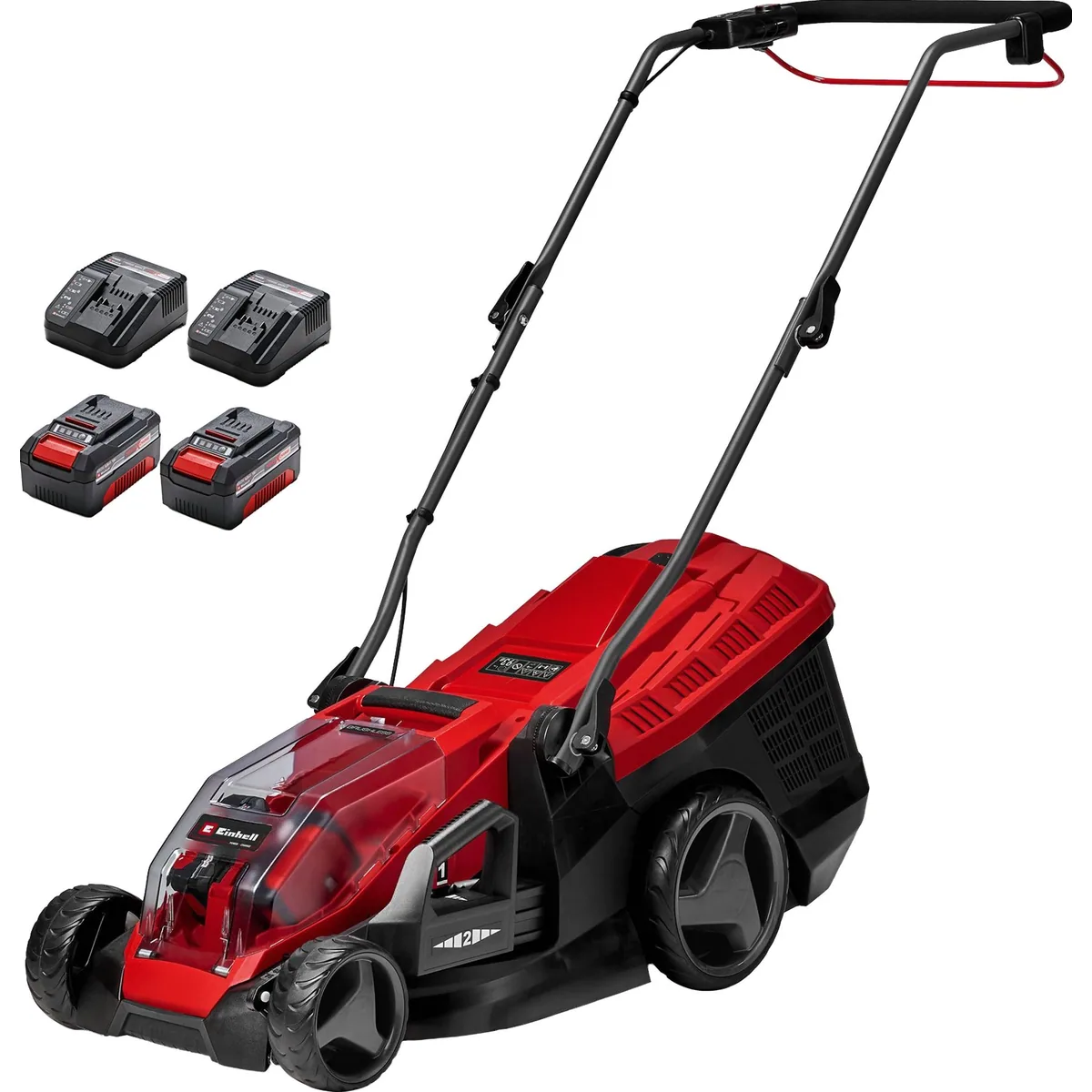 Einhell GE-CM 36/36 Li SET, 36 cm Schnittbreite, 2 Akkus & Ladegerät