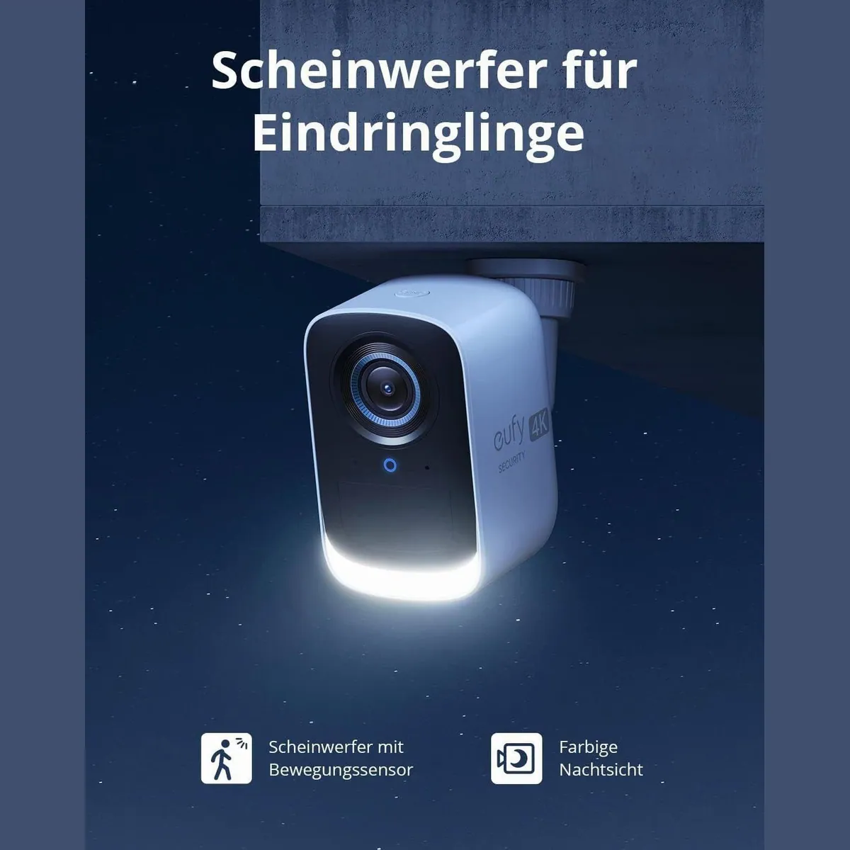 eufy eufyCam S300 3C Überwachungskamera, 4K Nachtsicht, erweiterbarer Speicher, KI-gestützte Erkennung 3