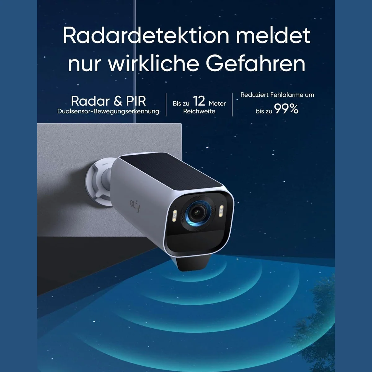 eufy eufyCam S3 Pro Überwachungskamera, 4K Auflösung, verbesserte Nachtsicht, kabellos mit Solarbetrieb 4