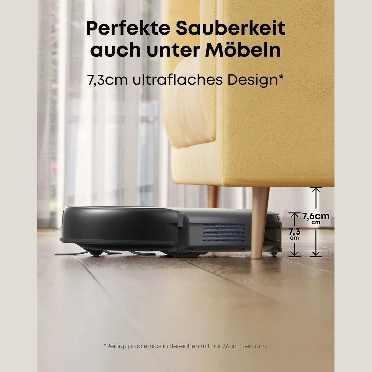 eufy C10 Saugroboter, ultraflaches Design, Teppichreinigung, automatische Entleerung 5