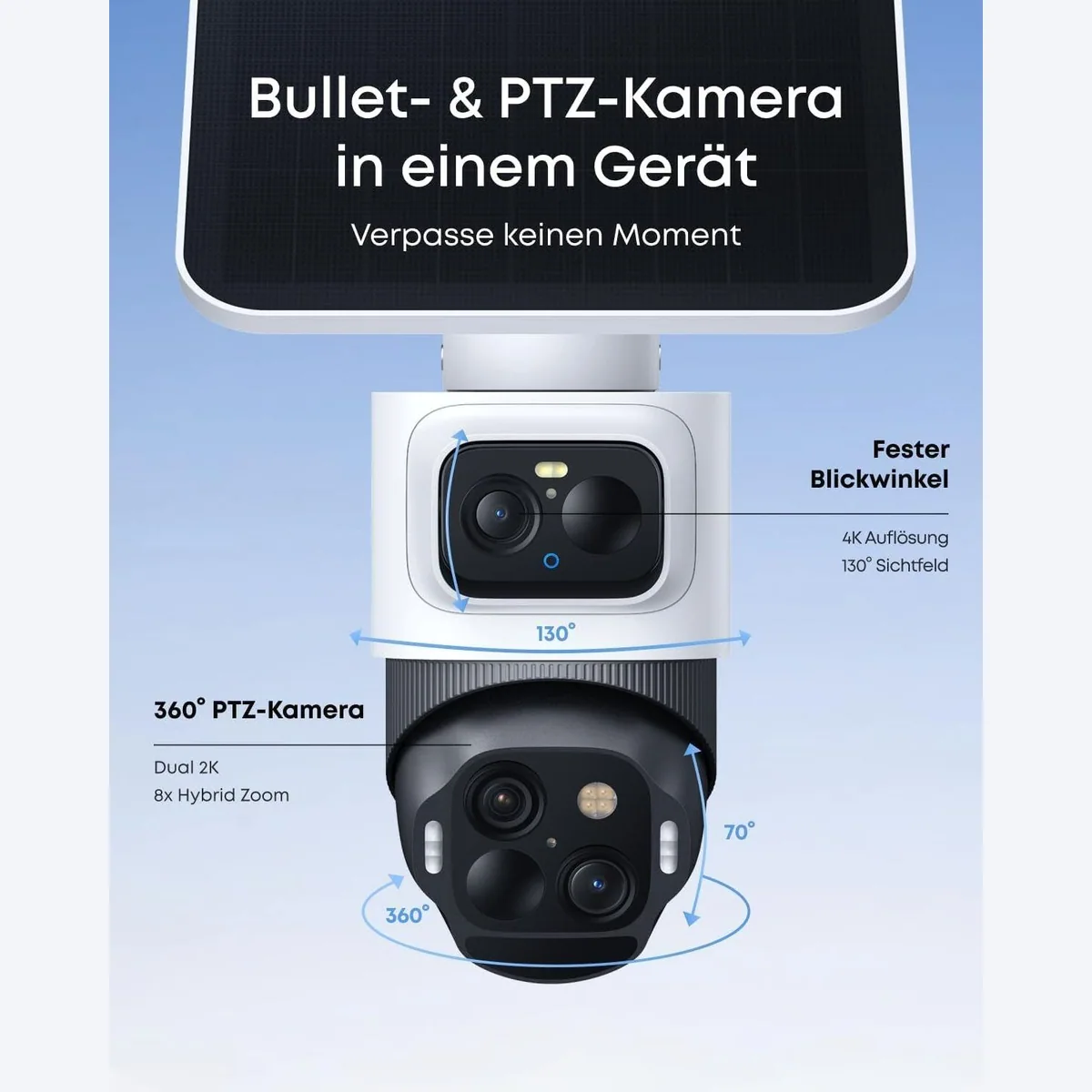 eufy eufyCam S4 Überwachungskamera, 4K UHD, kabellos, Nachtsicht 2