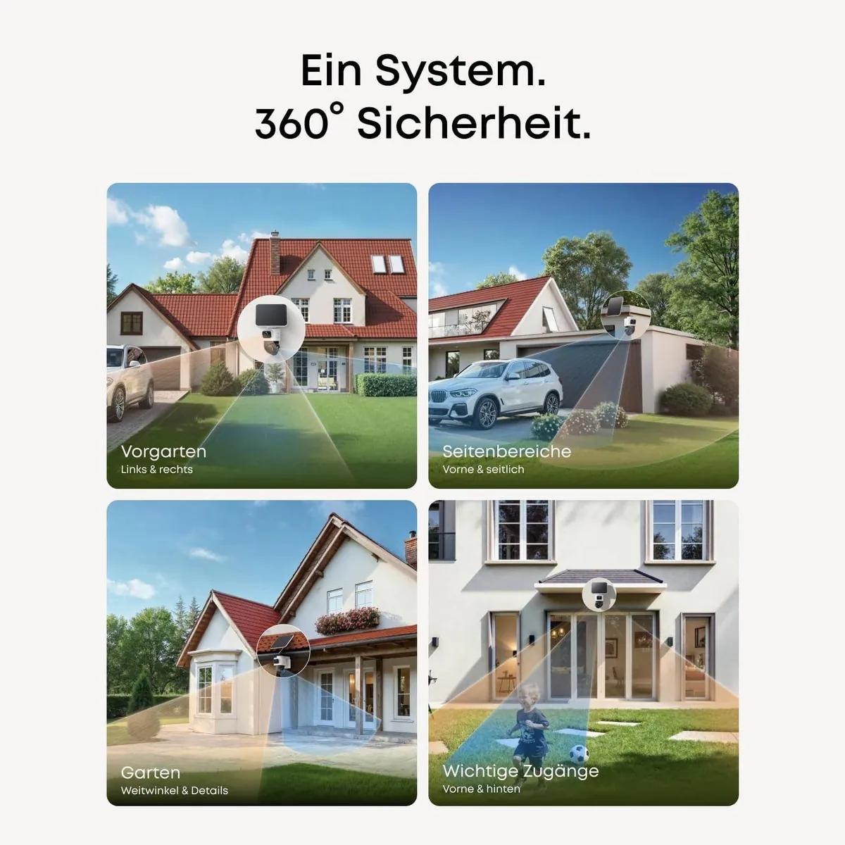 eufy eufyCam S4 Überwachungskamera, 4K UHD, kabellos, Nachtsicht 4