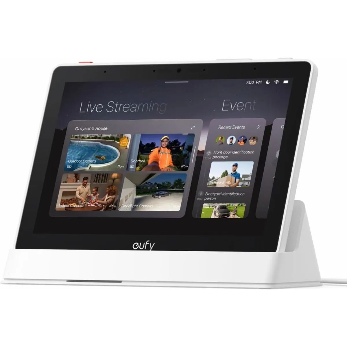 eufy Smart Display 8", Echtzeit-Benachrichtigungen, 4 Live-Streams