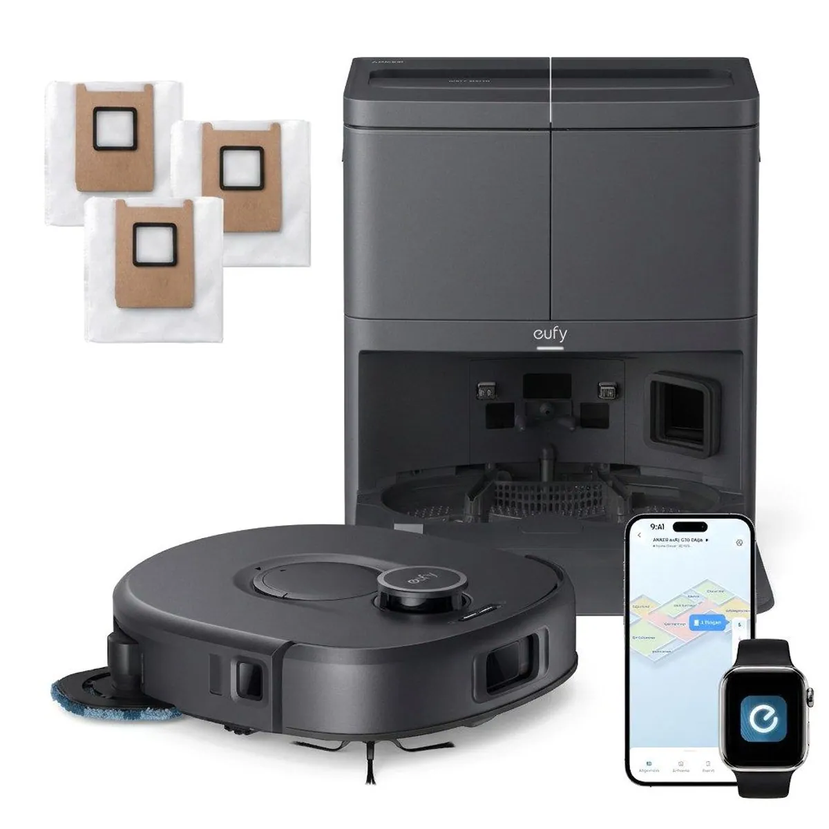 eufy Saugroboter C30 Edge, 35.000 Pa Saugleistung, Wischfunktion, Kantenwischen
