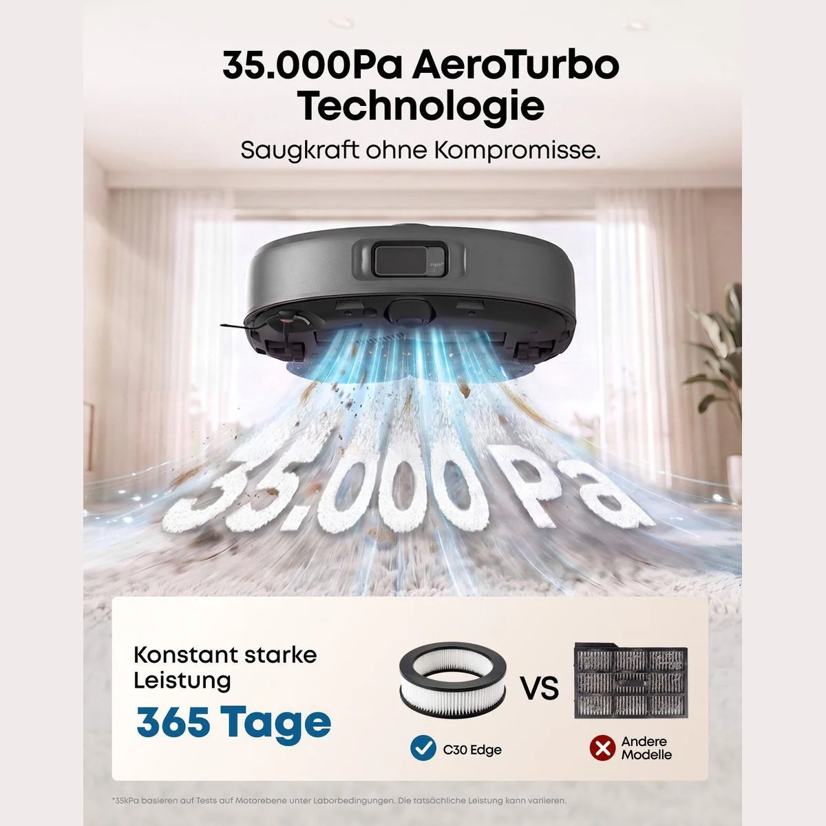eufy Saugroboter C30 Edge, 35.000 Pa Saugleistung, Wischfunktion, Kantenwischen 2