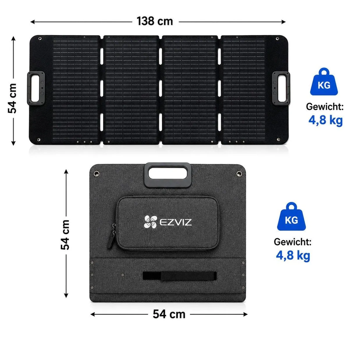 Ezviz Solarpanel 100W/200W, faltbar, hoher Wirkungsgrad, IP67 wetterfest 2