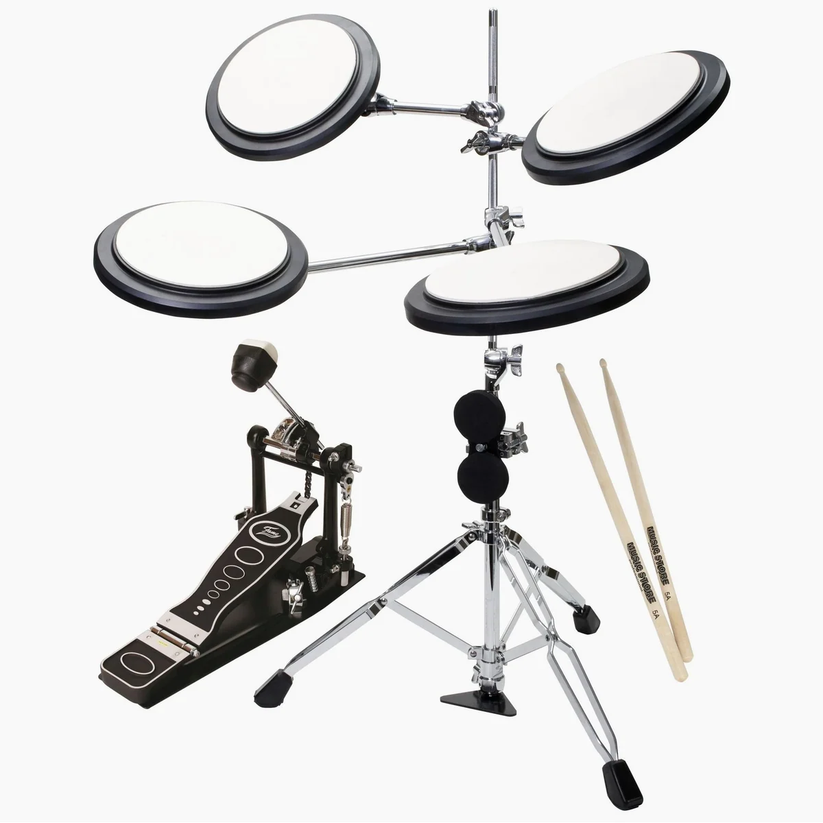 FAME Metronom Schlagzeug Übungsset, inklusive Practice Pad und Drumsticks