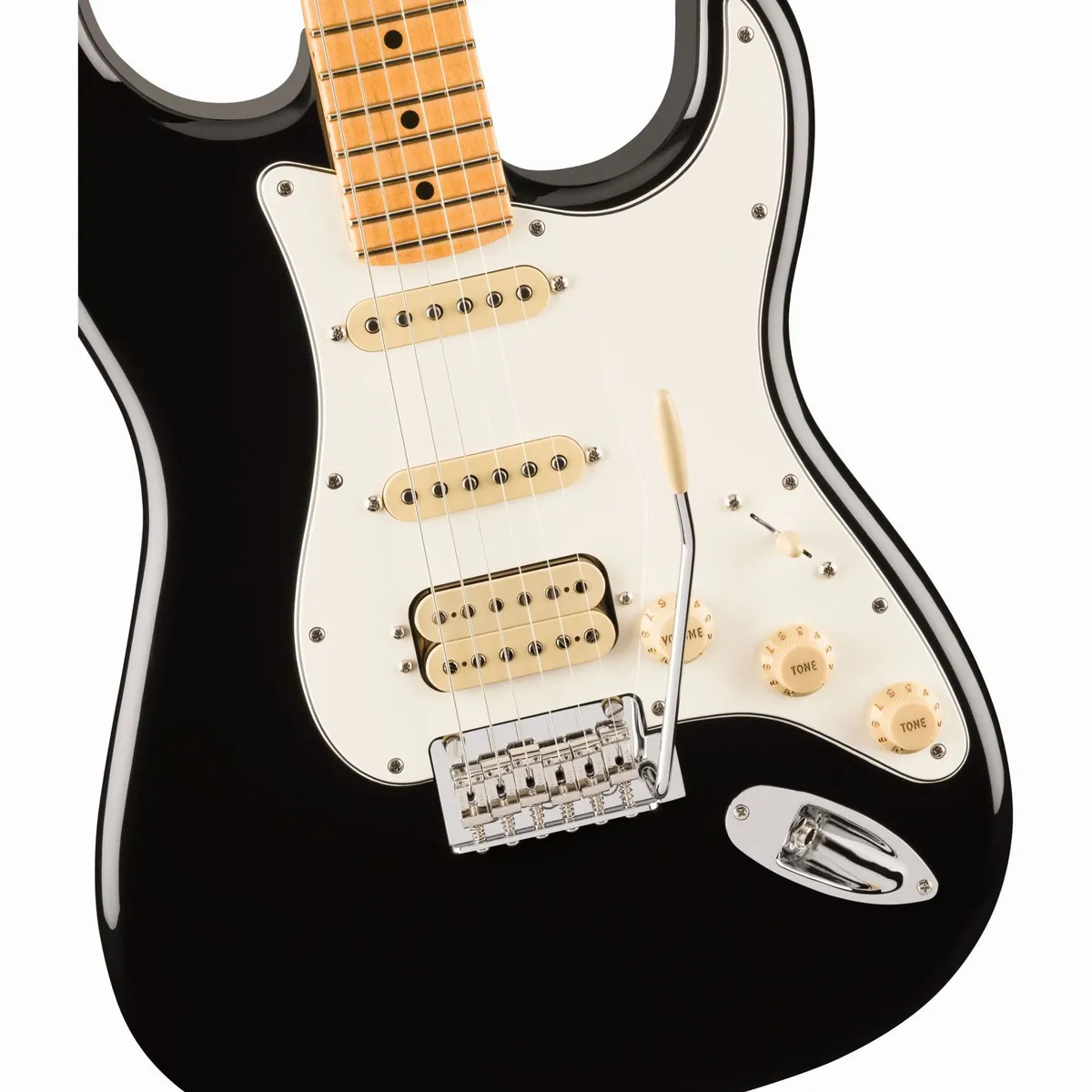 Fender Player II Stratocaster HSS MN Black, Erle Korpus, Ahorn-Hals, Vielseitige Pickup-Bestückung 3