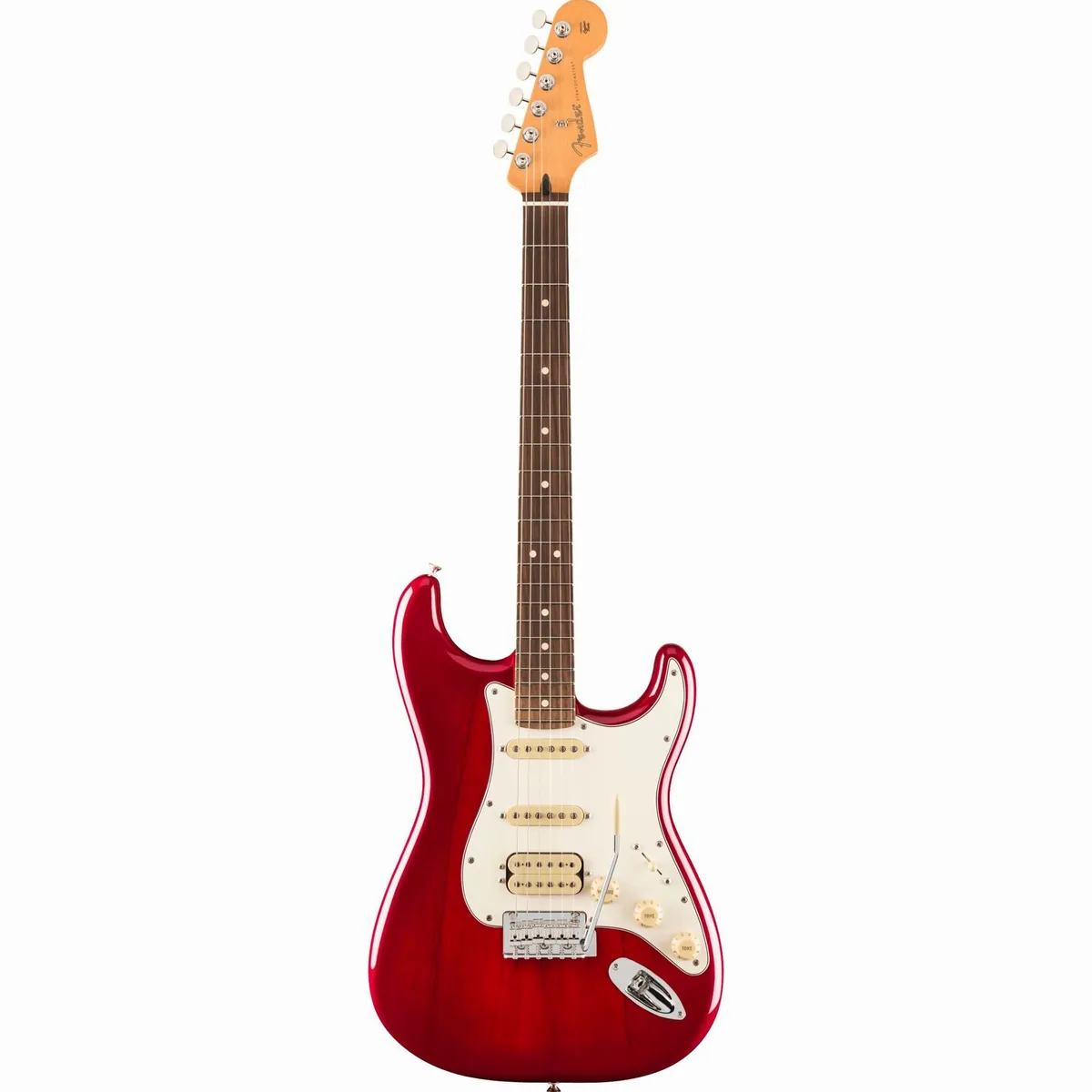 Fender Player II Stratocaster HSS RW, Mahagoni-Korpus, HSS-Pickups, Transparent Cherry Burst