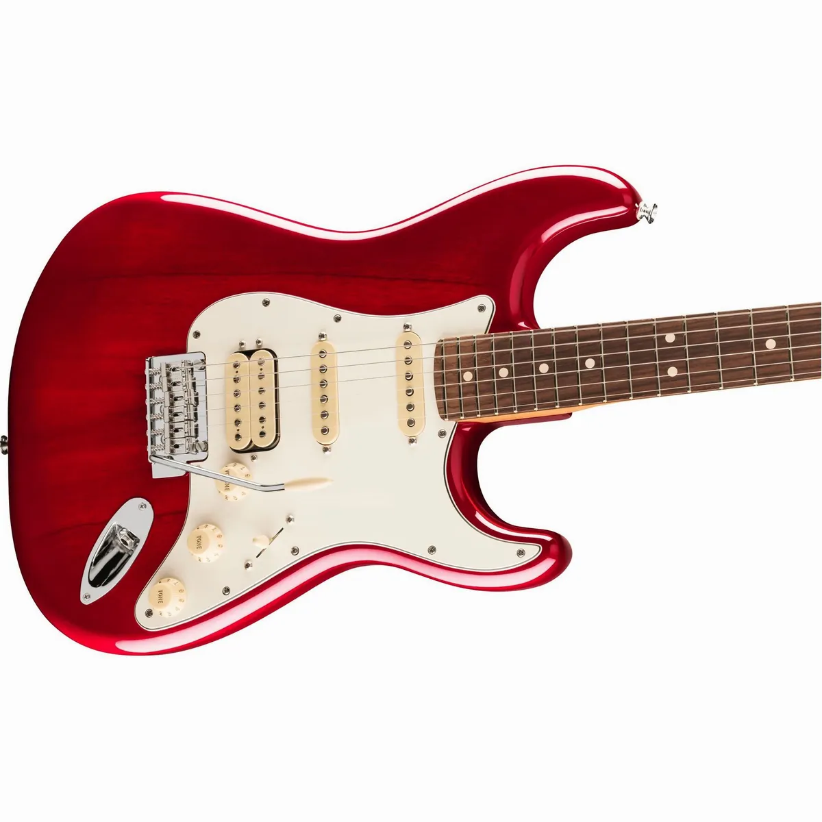 Fender Player II Stratocaster HSS RW, Mahagoni-Korpus, HSS-Pickups, Transparent Cherry Burst 4