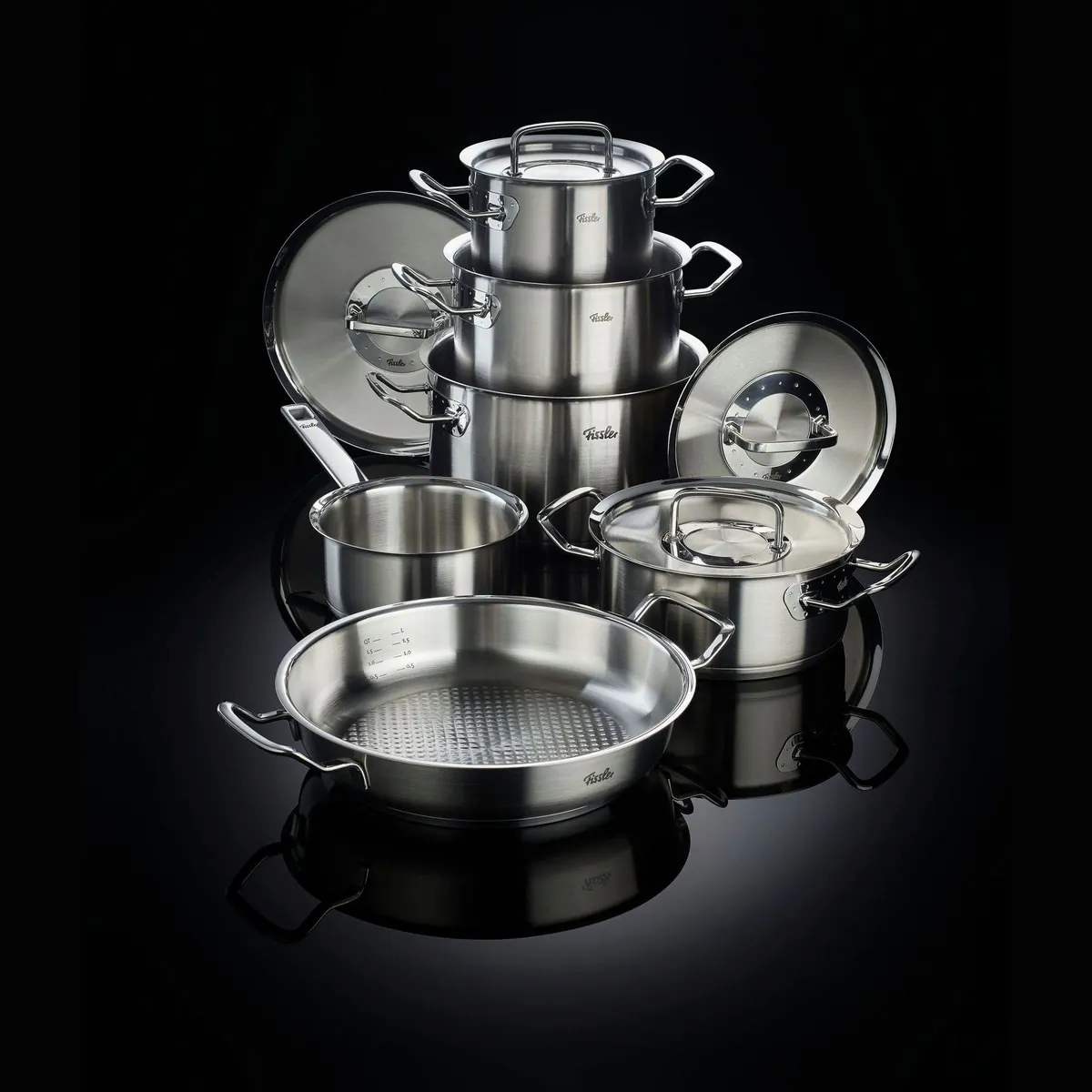 Fissler Original-Profi Collection Topf-Set, 6-teilig, induktionsgeeignet, Edelstahl 18/10 2